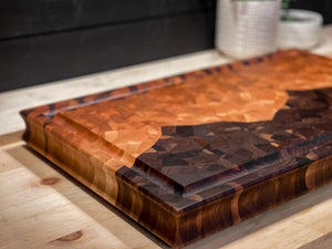 Heirloom Edition - Rocky Mountain End Grain Cutting Board (21.75" x 13.5" x 1.75") Variant #1