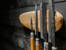 Highly Figured Spalted Maple Magnetic Knife Pebble - 6 Knives