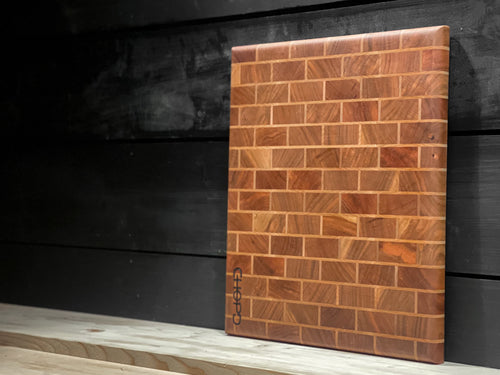 Cherry Brick Wall End Grain Prep Board (13.5