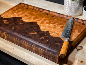 Heirloom Edition - Rocky Mountain End Grain Cutting Board (21.75" x 13.5" x 1.75") Variant #2