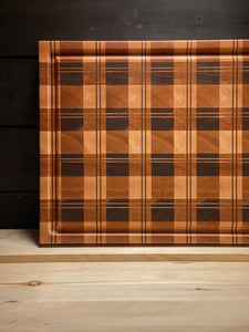 Heirloom Edition -Tartan Plaid End Grain Cutting Board (22.75" x 15.5" x 1.75")