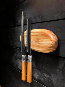 Spalted Maple Magnetic Knife Pebble - 5 Knives  (A)
