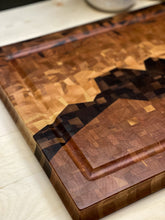 "Sunrise at the Three Sisters of Canmore" End Grain Cutting Board (20.25" x 13.75" x 1.5")