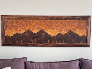 Large Rocky Mountain Sunset Wall Art (43" x 14.5")
