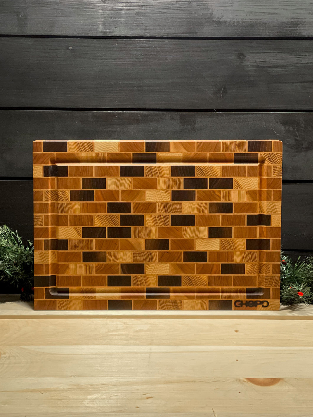 Brick Wall End Grain Cutting Board (18