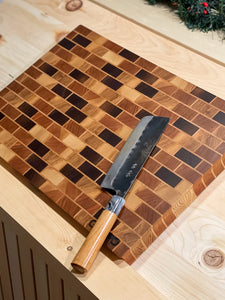 Brick Wall End Grain Cutting Board (18" x 12.5" x 1.5")