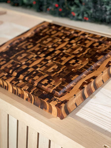 Kaleidoscopic End Grain Cutting Board #3 (16.5" x 14.5" x 1.5")